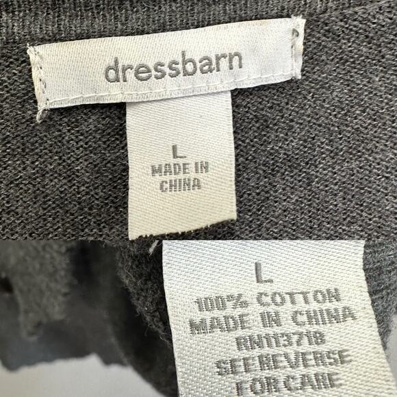 Vintage Y2K DressBarn gray longline argyle print cardigan sweater size large - Picture 2 of 15